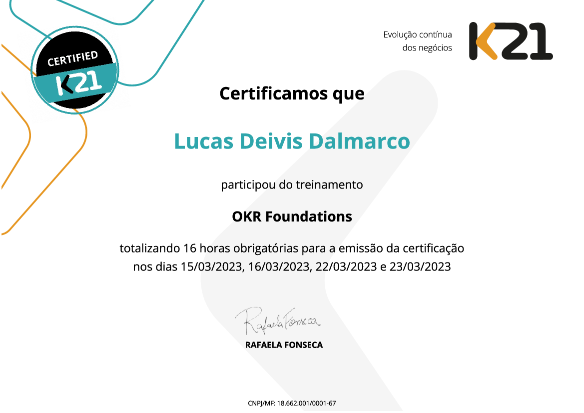 Certificado K21